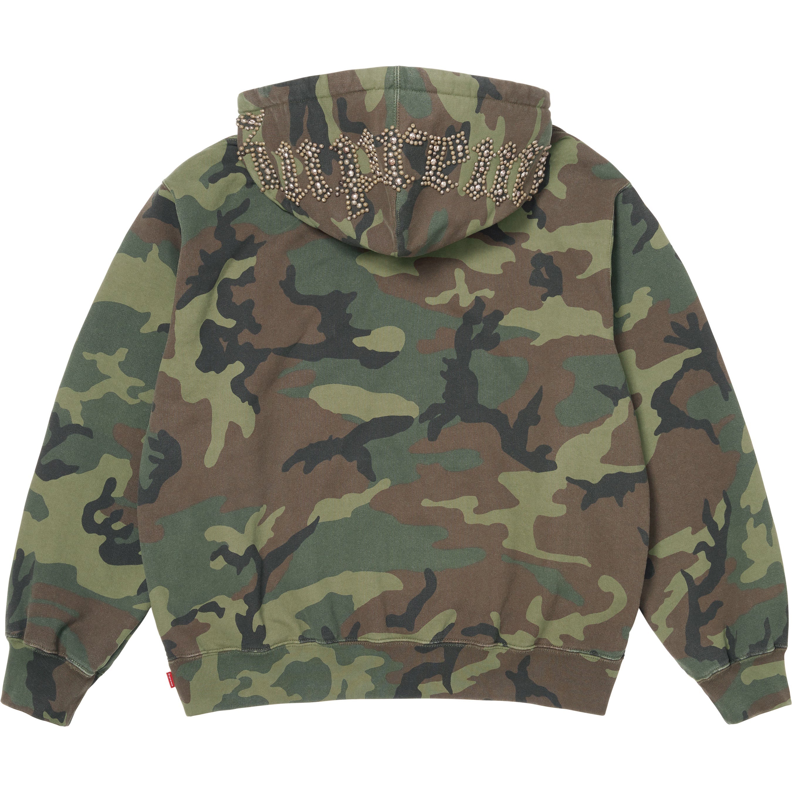 Overdyed Studded Hooded Sweatshirt view 2